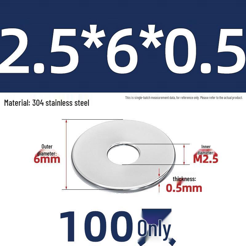 

JielianZhe 304 Stainless Steel Enlarged Flat Washer