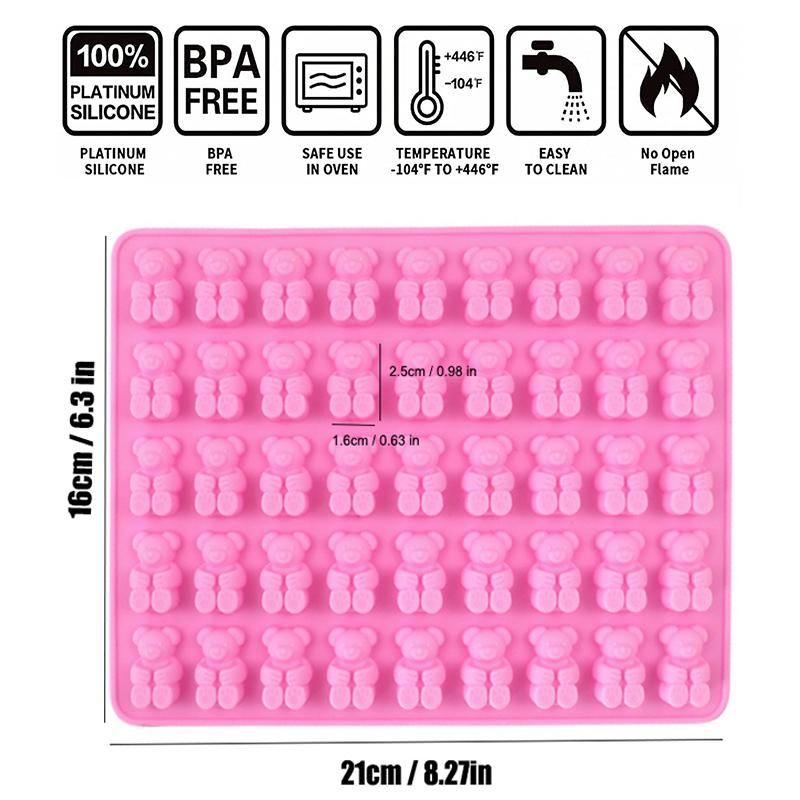 Large Bear Gummy Mold  New Big Silicone Candy Chocolate Cookies Mould Cartoon Ice Cube Tray Cake Decoration Tools Wax Melts