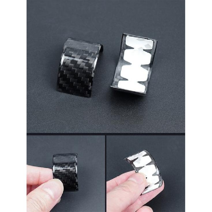 2pcs Hard Carbon Fiber Car Steering Wheel Ring Decoration For Corvette C8 20-24