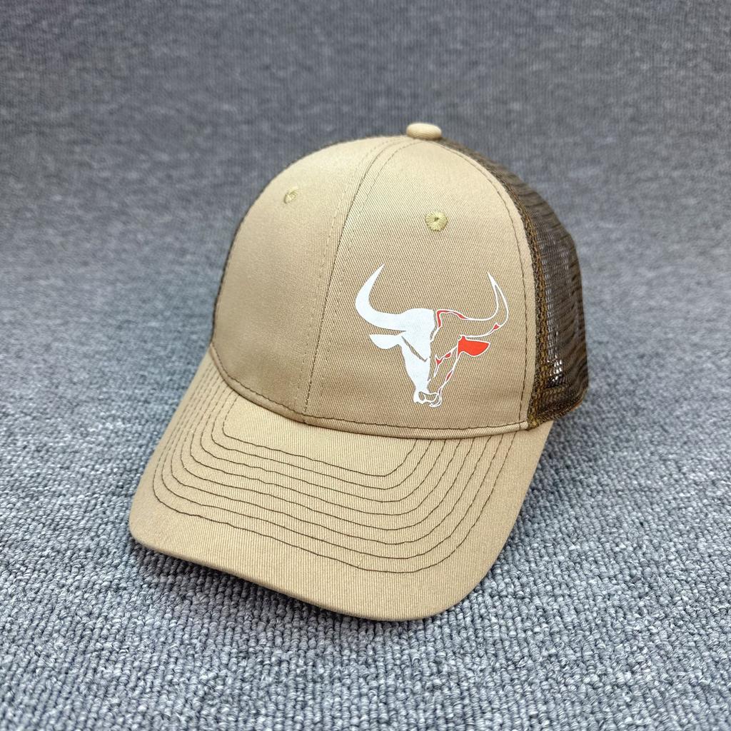 2026 Bull Head Print Breathable Mesh Hats Summer Richardson Truck Driver Hat Men Women Outdoor Baseball Cap Fishing Peaked Caps