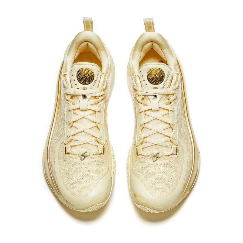 Anta GH5 Shock Absorbers Rebound Low Top Basketball Shoes Men's Gold Sneakers 112431115-7