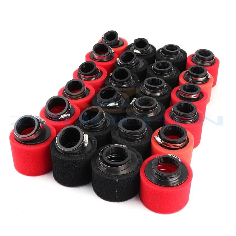 35mm 38mm 42mm 45mm 48mm Bogen Winkel Hals Schaumstoff Luftfilter Schwamm Reiniger Moped Roller Dirt Pit Bike Motorrad ROT Kayo BSE