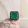 925 Sterling Silver Ring Natural Agate Square 8mm Real Gemstone Simple Daily Design Women's Fine Jewelry for Festival Party Wear