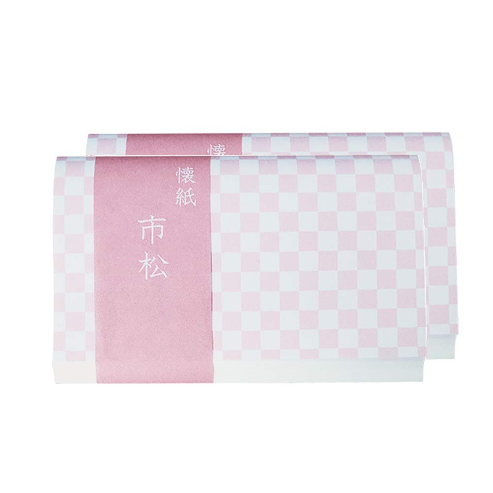 

Kokoro Kaishi Honpo Checkered Pink Kaishi Paper for 2 Sheets (Kokorokaishihompo) Women, 293-7-117, рожевий
