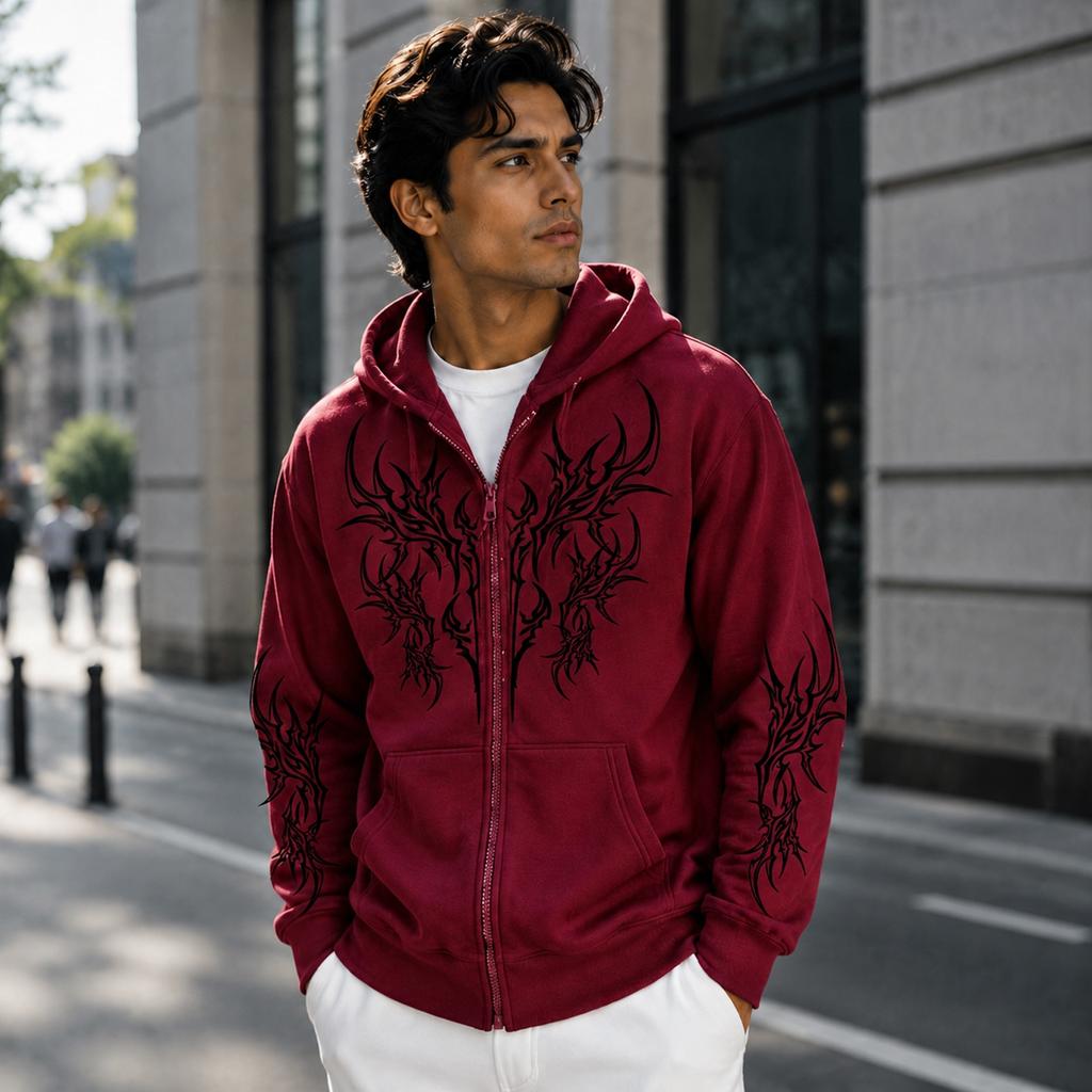 Men's Athletic Pullover Hoodie for Fall