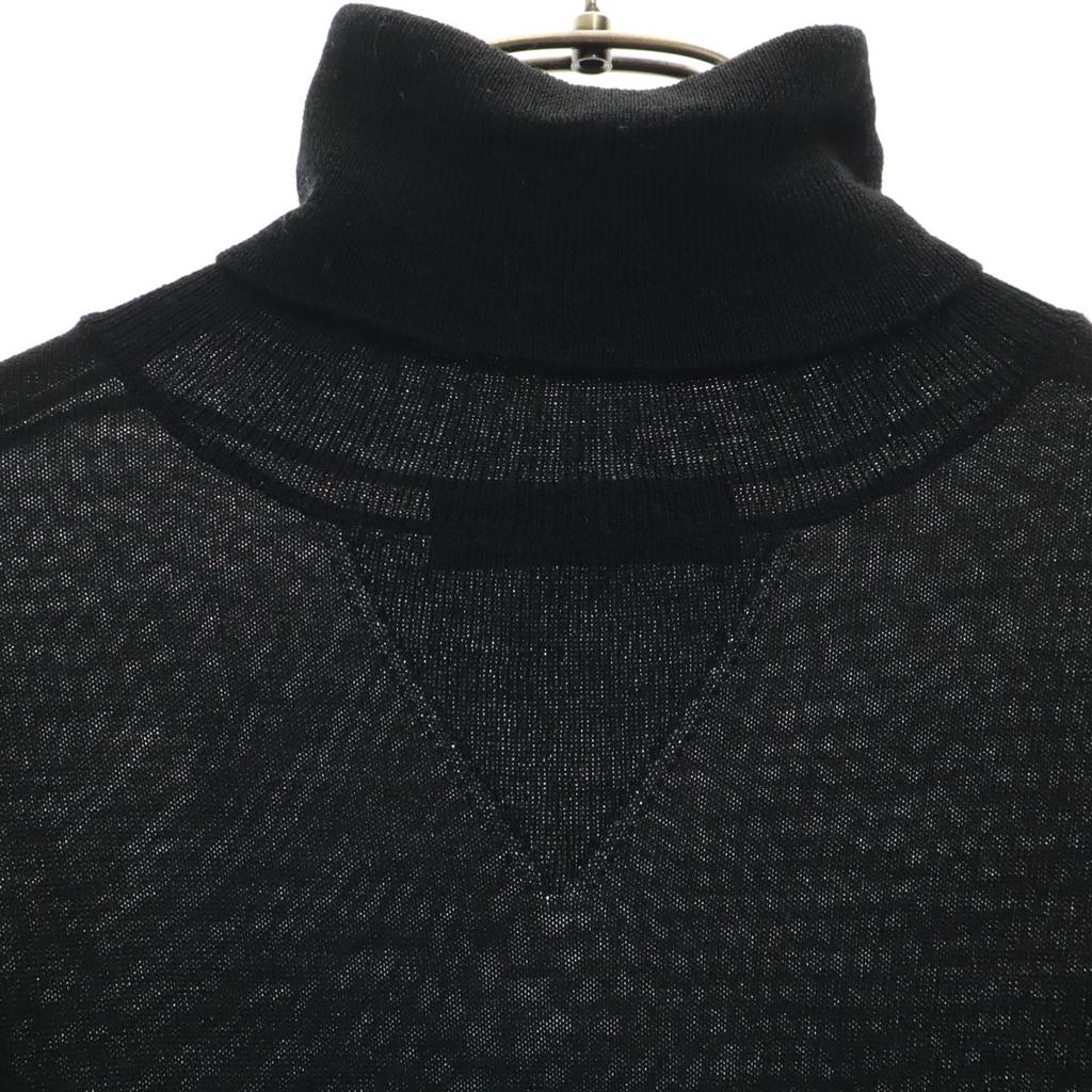Paul Smith BLACK LABEL Long Sleeve Turtleneck Knit M Black Sweater Women Used