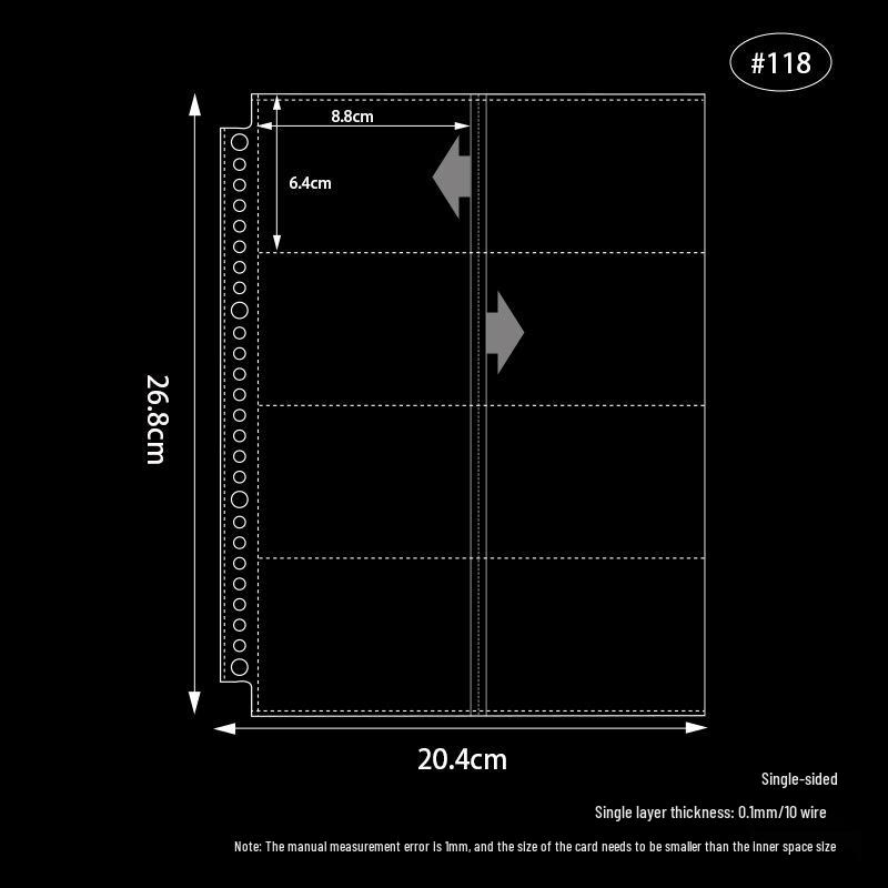 Álbum Polaroid de Folhas Soltas de Alta Transparência – Bolsos para Cartões de 3 e 5 polegadas, Porta-Cartões Quadrados, Páginas Espessadas