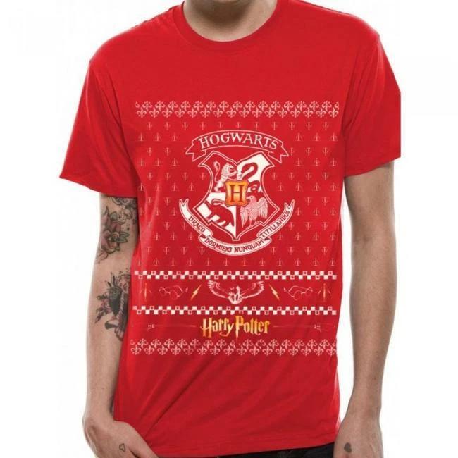 

Unisex T-shirt Harry Potter Xmas Crest Design Red XL