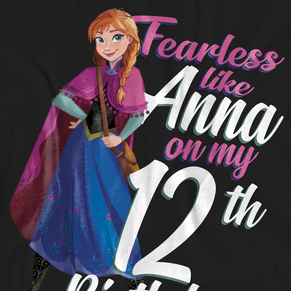 Frozen Unisex Adult Fearless Like Anna 12th Birthday T-Shirt