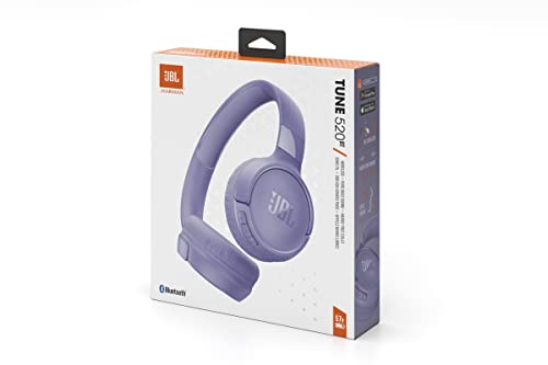JBL TUNE 520BT Wireless On-Ear Headphones Bluetooth USB Type-C Multi-Point Purple JBLT520BTPUR