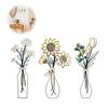 Nordic Style Wall Decor Iron Wall Decoration Wall Sticker Vase Set Easy Installation Wall Art Modern Simple Design Suitable Anywhere Elegant