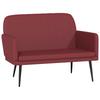 Wine Red Sofa Bench 107 x 80 x 81 cm Faux Leather