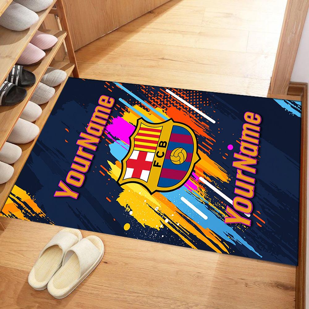 Fc Barcelona Customizable Name Area Rug Design for Bedrooms Hallway Foyer Living Rooms Anti-slip Rug Anime Office Decor