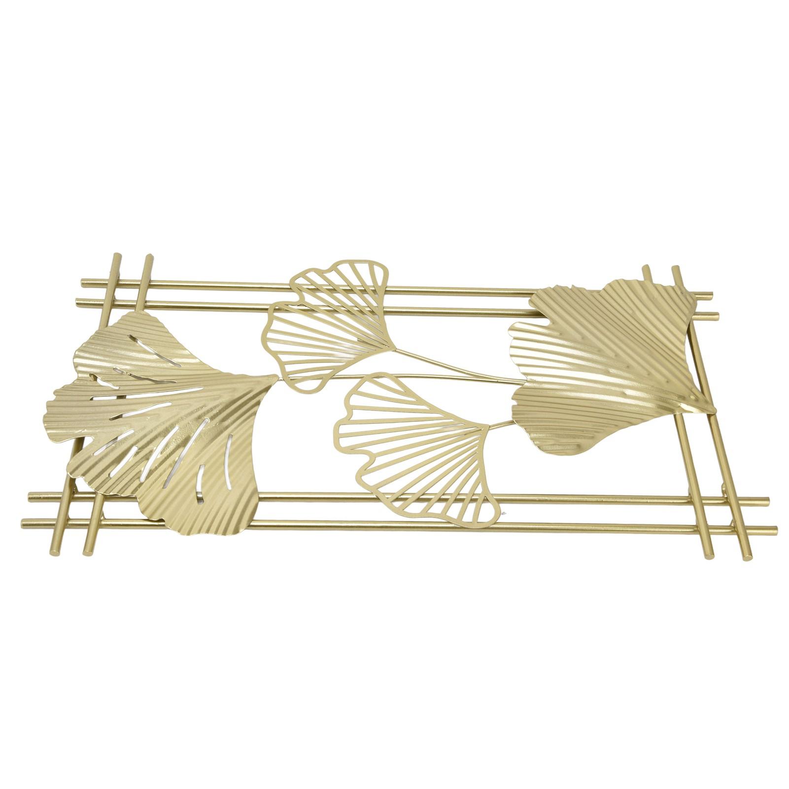 

Золотой Металлический Настенный Декор Золотой Лист Настенный Подвесной Декор Художественная Скульптура с Рамой для Гостиной Офиса Дома Отеля