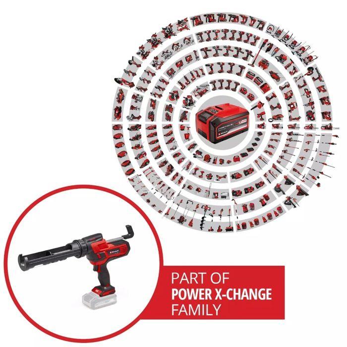 Einhell pistolet à sceller sans fil te-sg 18/10 li-solo pxc (18v, pour cartouches 310 ml) livré sans batterie ni chargeur