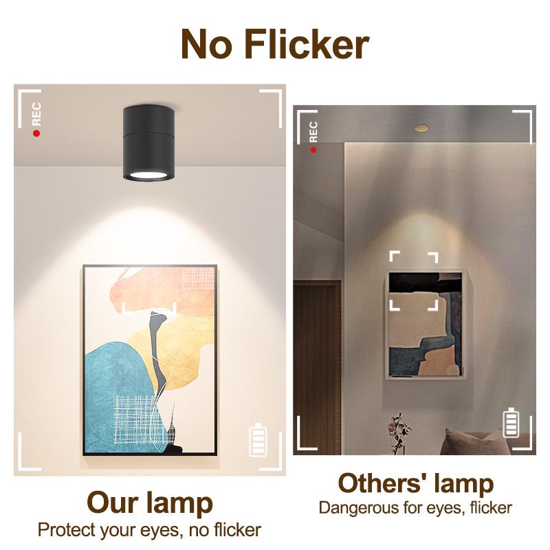 Składany reflektor LED trójkolorowy 7/10/15W lampa sufitowa natynkowa do oświetlenia wnętrz salon sypialnia