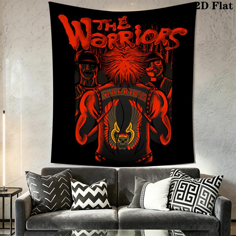 the warriors Wall Tapestry Aesthetic Wall Hanging Printed Fabric Blanket Decorative Tapestries for Bedroom Living Room Home Decor