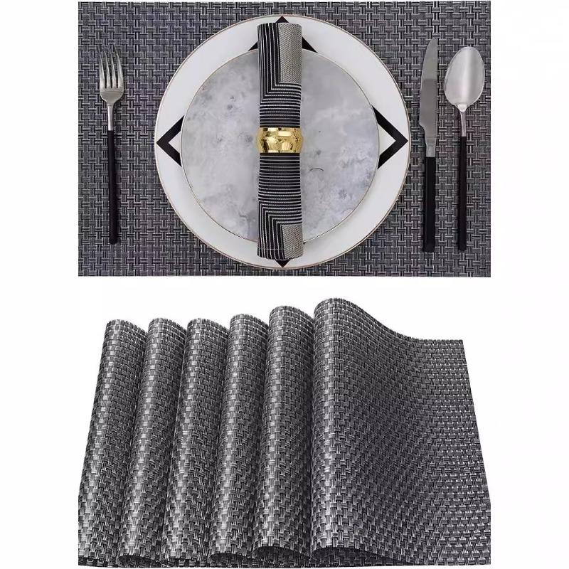 Waterproof PVC Coaster Placemat 45x30 Rectangular Placemat Decorative Bowl Mat Insulation Pad Table Mat Coaster posavasos