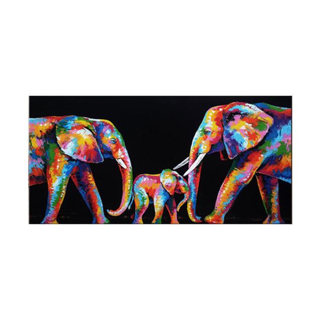 Modern Graffiti Animal Elephant Tiger Lion Canvas Painting Wall Art Picture Posters and Prints for Living Office Room Home Decor No Frame