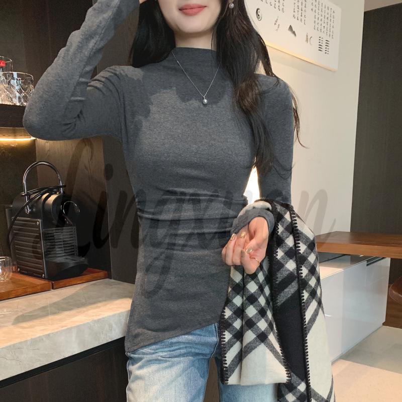 Real Shot Women's Slim Fit High-Collar Long Sleeve T-Shirt - Autumn/Winter 2026 Collection