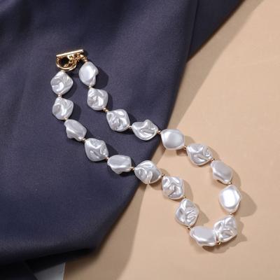 Baroque Pearl Necklace Women's Simple Irregular Beaded Necklace Niche French Neck Chain Collarbone Chain