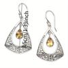 Bohemian Ethnic Style Hollow Engraved Pattern Pendant Earrings for Women Vintage Casual Girls Party Zircon Gift Accessories