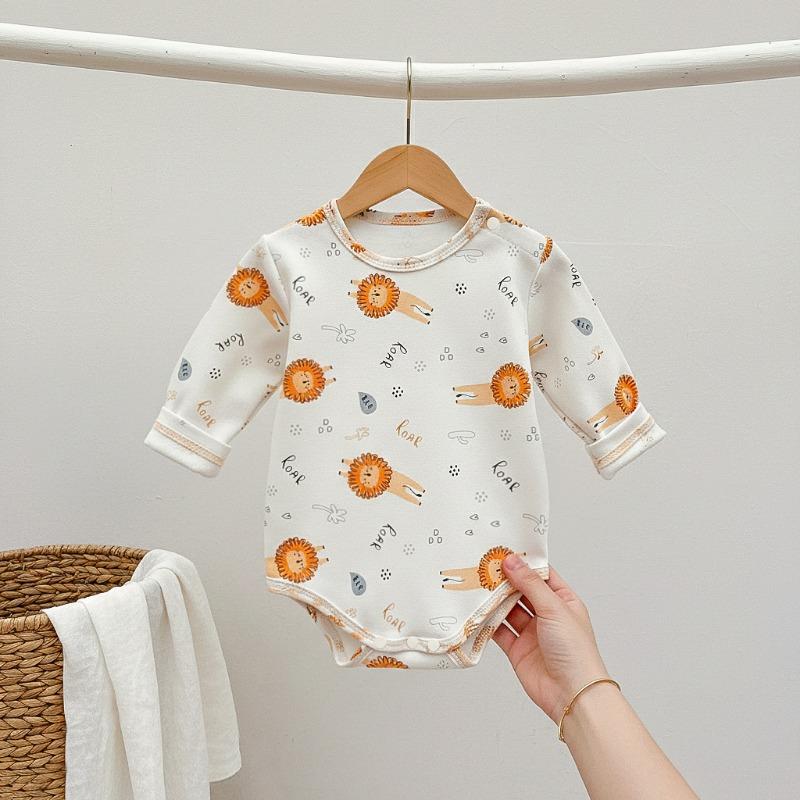 Baby Cotton Long Sleeve Cartoon Romper Infant Crawling Suit