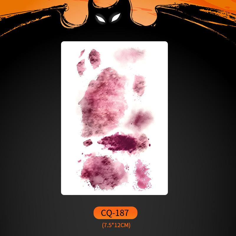 Nuevos Halloween 2024 Pegatinas de Tatuaje de Cara de Boca Grande Aterradoras - Divertido, Impermeable, Maquillaje de Fiesta Colorido