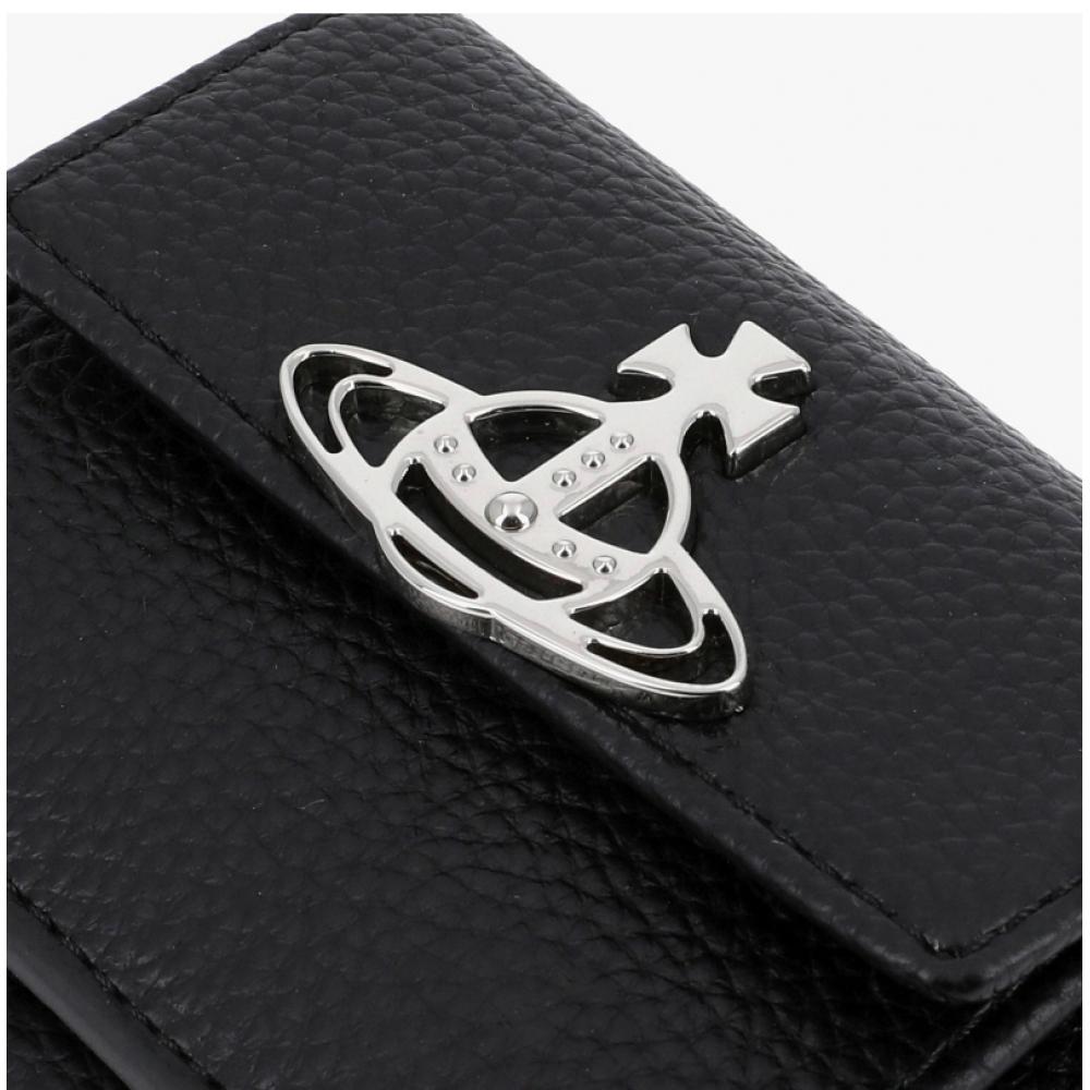 Vivienne Westwood 5115002uw S000d N403 Vegan Bio Green Grain Flap Small Bifold Wallet