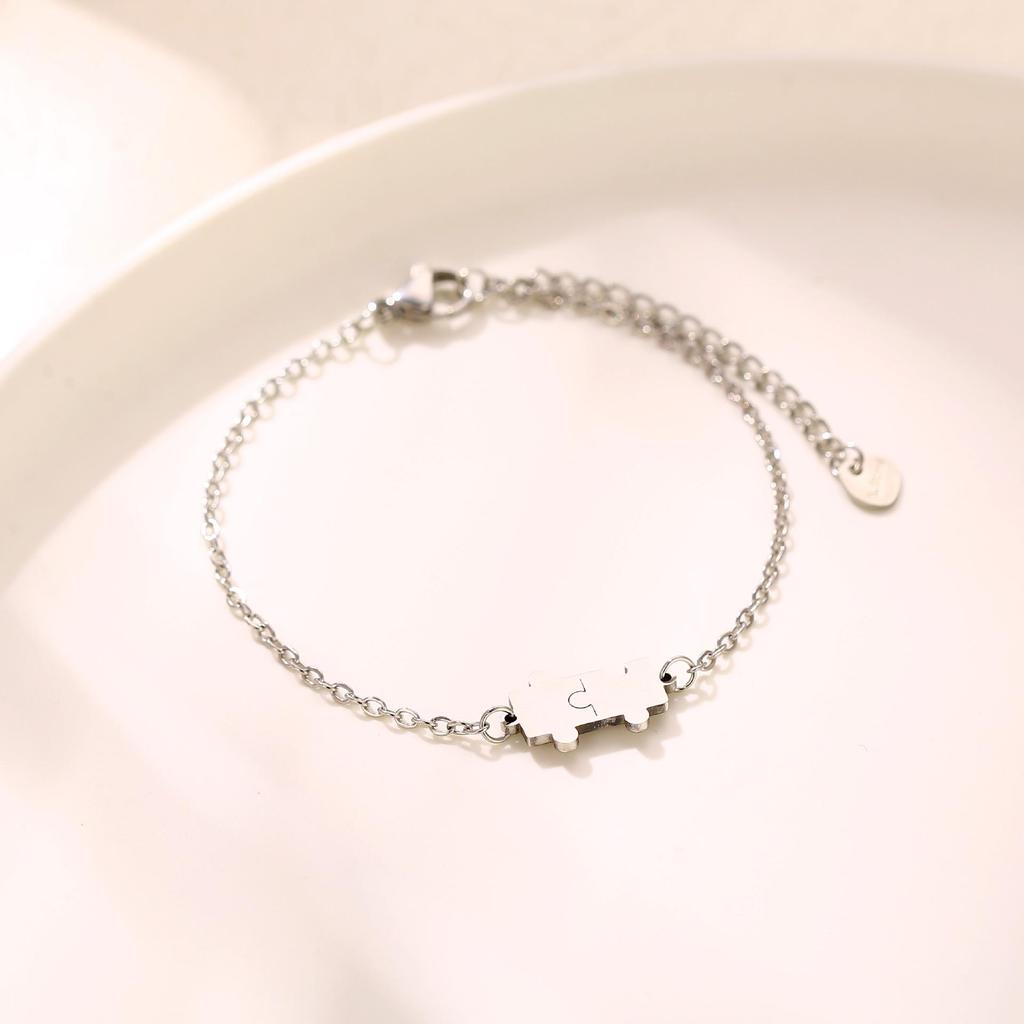 Stainless Steel Animal Fruit Bracelet - Kitten, Puppy, Strawberry Design