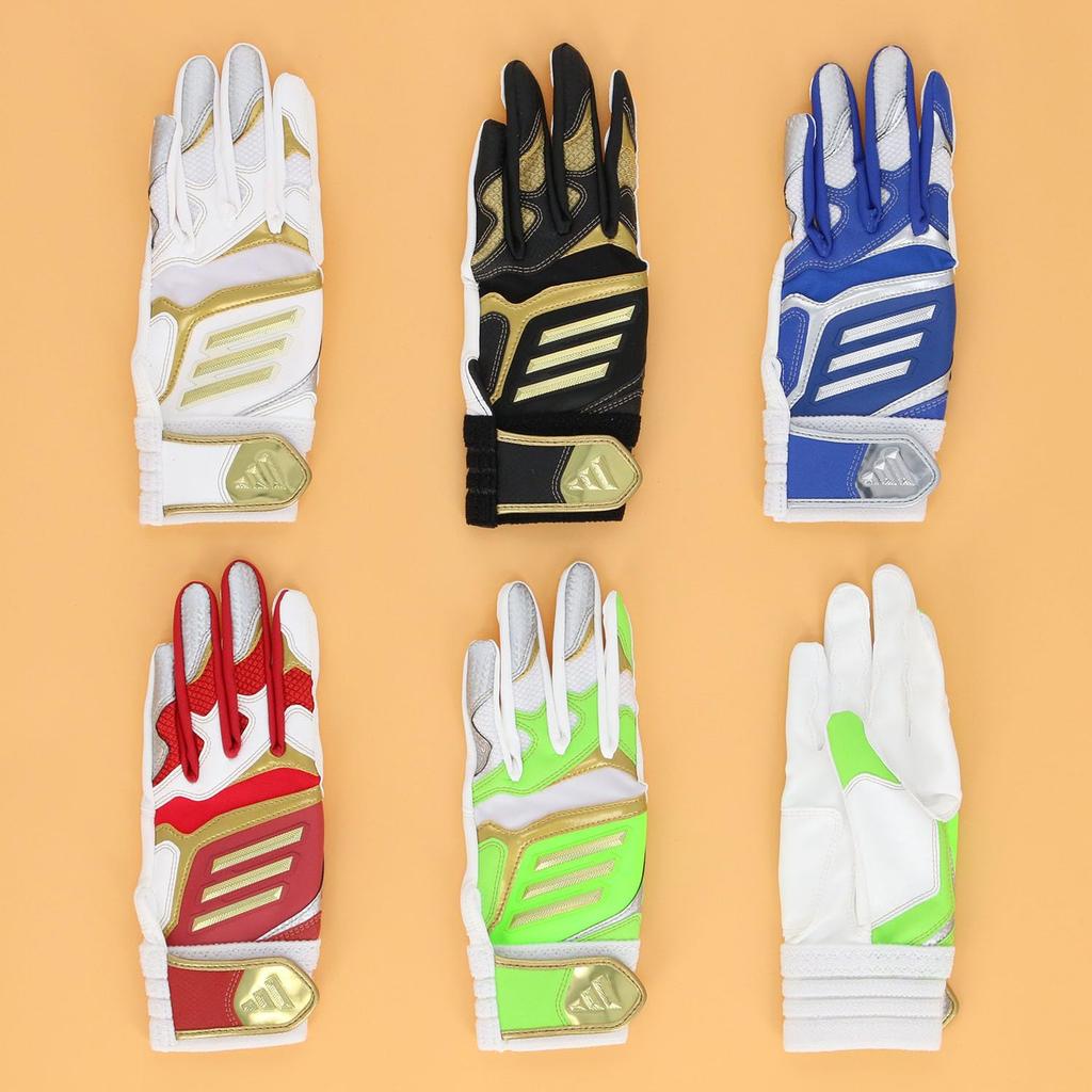 adidas Baseball Batting JM LBG904 Gloves, 51, Junior, White/Gold (1182),