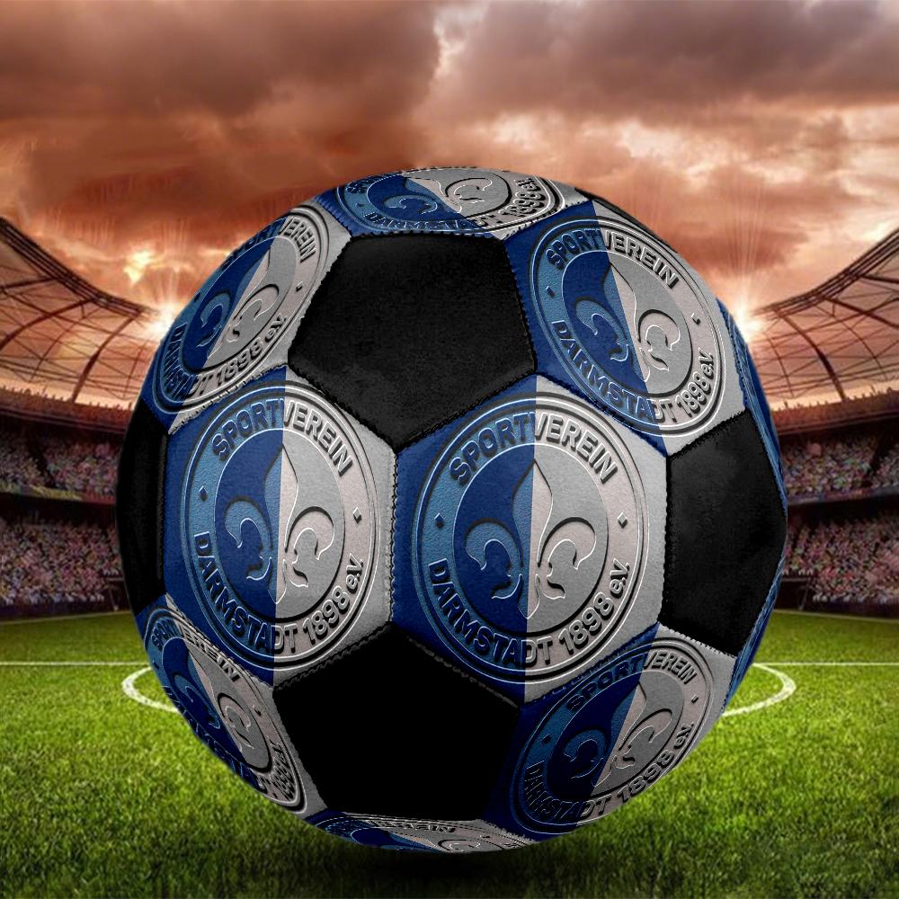 SV Darmstadt 98 Indoor Soccer Ball Colorful Machine Stitched PVC Size 5 Team Training Competition Ready Durable High-Bounce Cool Sports Gift