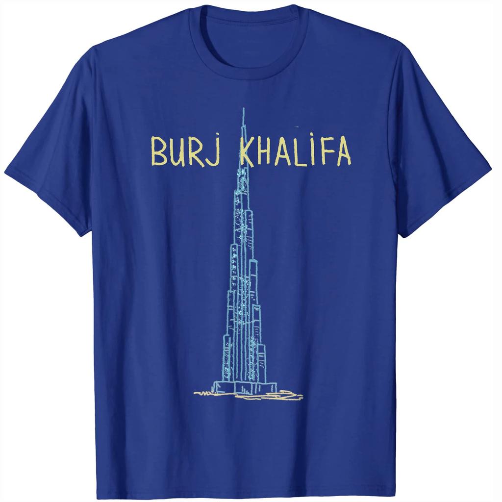 Burj Khalifa Dubai T Shirt Short Sleeve 100 Cotton Casual Tshirts Loose Top Size S3XL