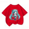 All Match Kids Short Sleeve T Shirt Pastel Anime Style Hatsune Miku Character Print Casual Wear 3 14 Years