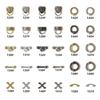 100Pcs 3D Punk Silver/White/Black/Gold Metal Parts Manicure Accessoire Nail Decoration Alloy Retro Circle Nails Art Charms