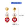 Winter Holiday Pearls Snowman Earrings Elegant Duals Color Fashion Jewelry For Party Costume Accessories