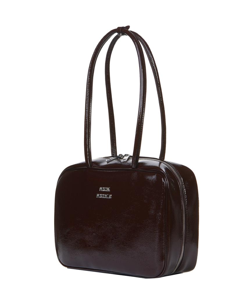 Nick&Nicole Nicole Logo Minimal Square Bag_Brown