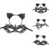 Kostüm-Stirnbandmaske mit schwarzem Spitzenmaterial für Halloween-Partys und Cosplay-Veranstaltungen