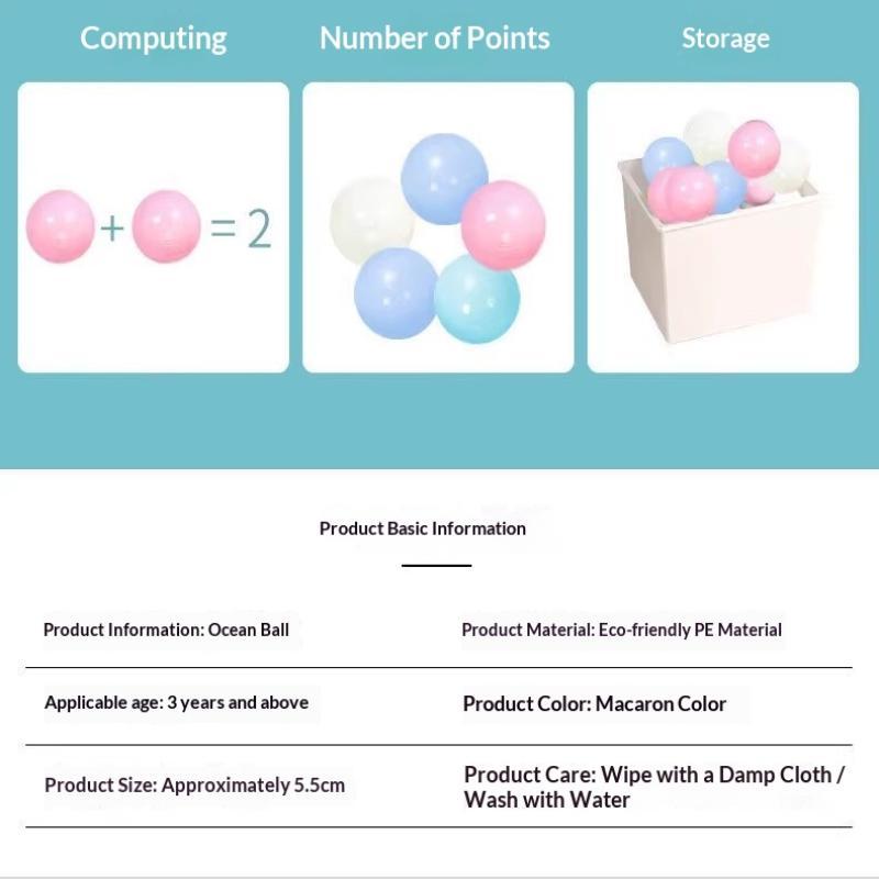 Safe Soft Ocean Balls BPA Free Colorful Plastic Play Toys for Kids Baby Ball Pit Playpen Outdoor Fun Time