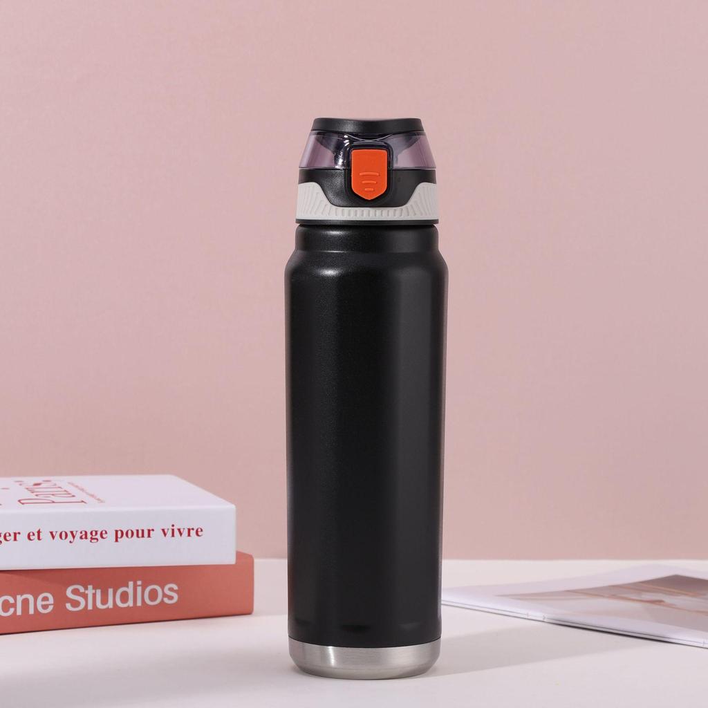 Přenosný izolovaný sportovní pohár se slámkou - Nerezová ocel pro venkovní použití pro muže a ženy