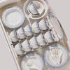 Underglaze Bone China 3-Compartment Dumpling Plate Set