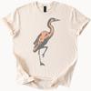 Grote Blauwe Reiger Grafisch T-shirt Natuur Vogel Kunst Tee Uniek Wilde Dieren Liefhebber Cadeau Zacht Katoenen Shirt Reiger Tekening Kleding