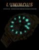 BINBOND Men's Luminous Trendy Tourbillon Watch with Steel Band, Three Dials & Six Hands 