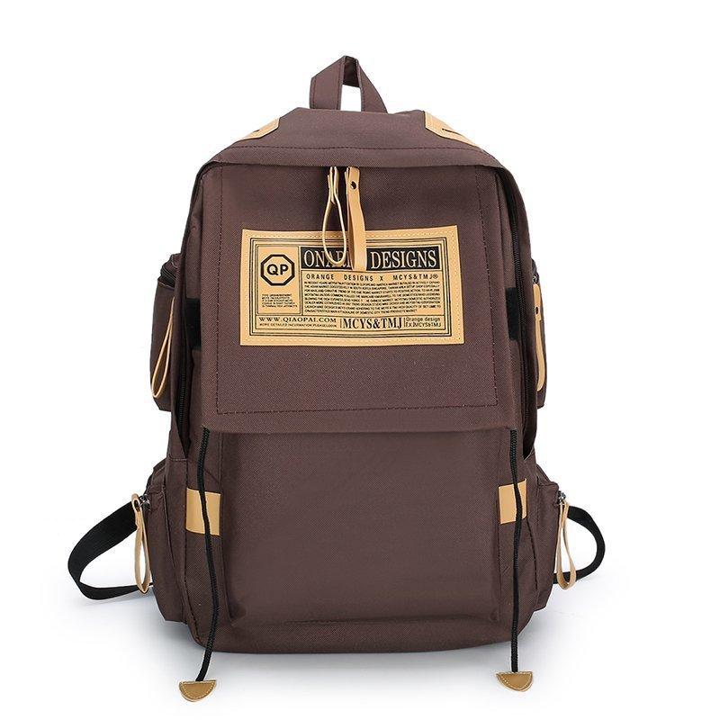 

Korean version backpack canvas schoolbag men s fashion trend British college style junior high school high school student travel backpack