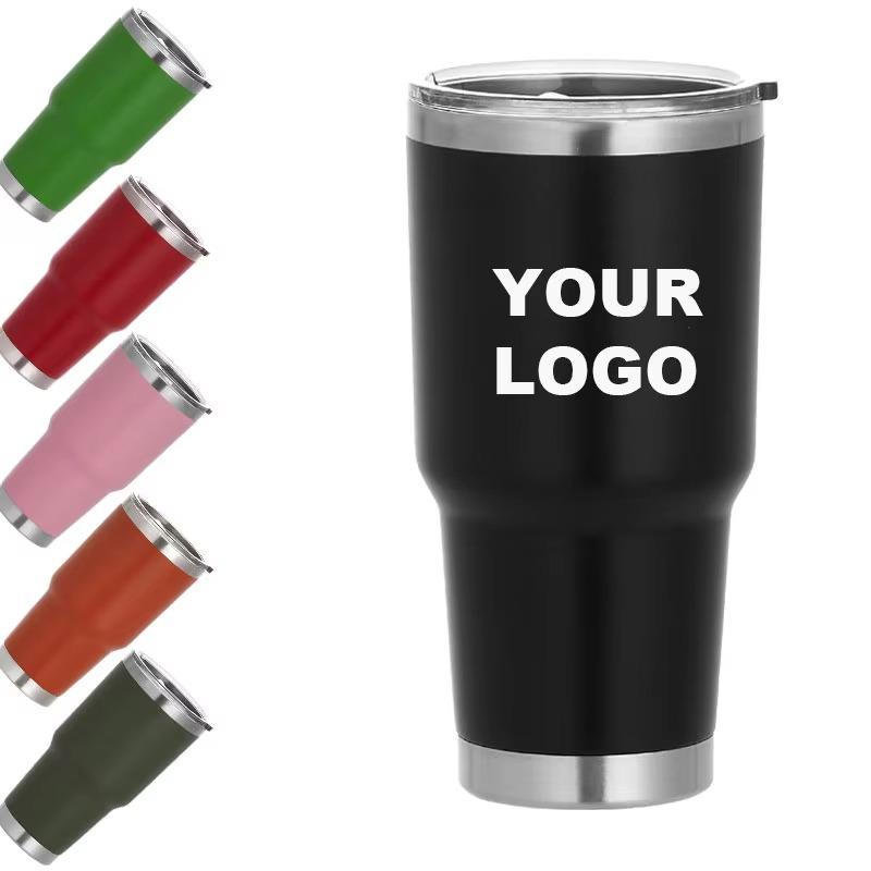 Custom Metal Insulated 30oz Water Bottle New Design Travel Tumbler Sports Cap Outdoor чёрный