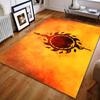 Multiple sizes Fiery background, sun symbol Carpet for Living Room Bedroom Sofa Home Decor Rus Non-slip Floor Mat Luxury Gift