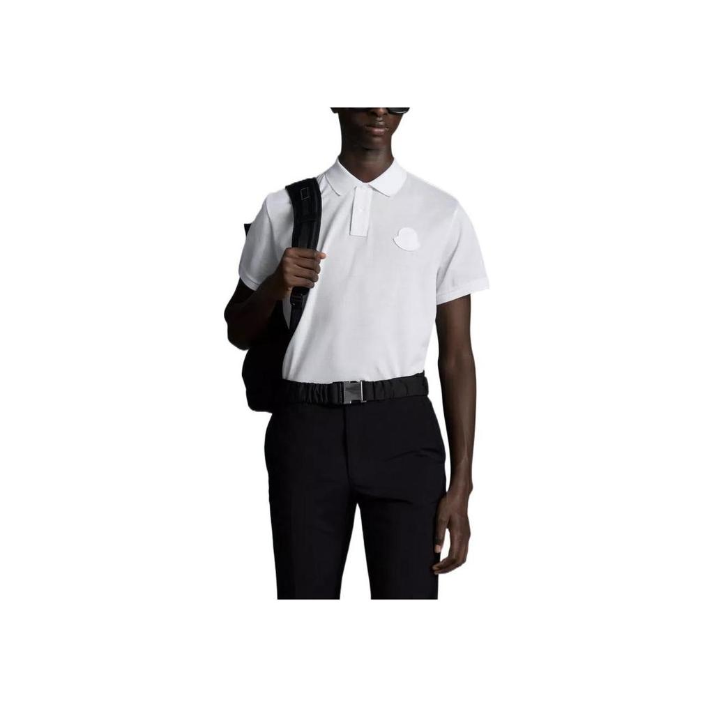 Moncler Monochrome Cotton Short Sleeve Polo Shirt Men tops H10918A0002084673001