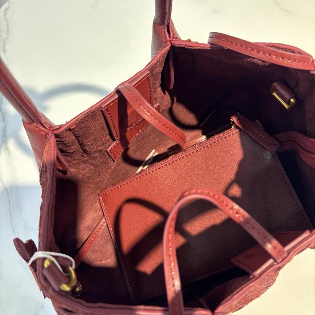 Herfst Retro Suède Geweven Tote: Veelzijdige Crossbody & Schoudertas