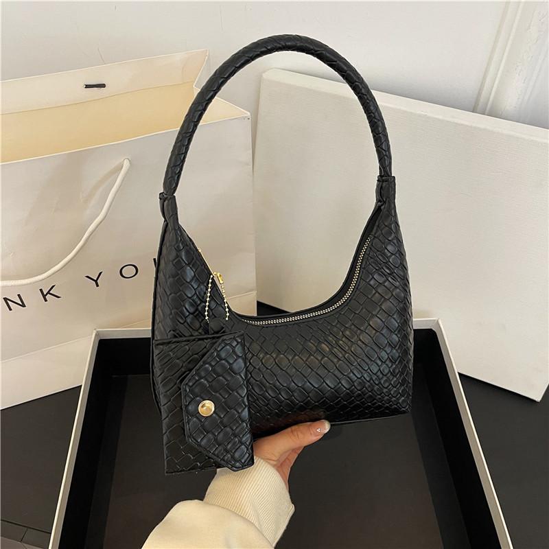 Trendy Retro Women s Shoulder Bag 2024 Spring Summer Fashionable Pu Leather Purse чёрный