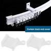 8Pcs Plastic Flexible Bendable Curtain Track End Stops Replacement Curtain Track Fittings End Caps for Smooth Operation